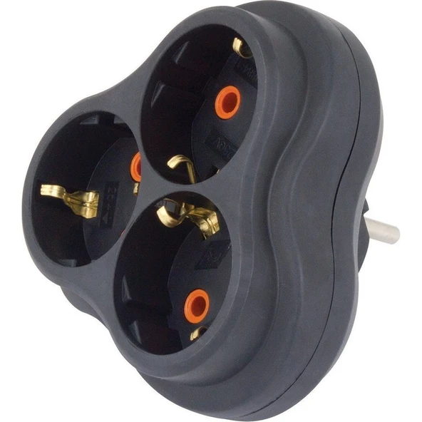 Nilson Siyah Golyat 3'lü Topraklı Erkek Fiş ürün görseli 1