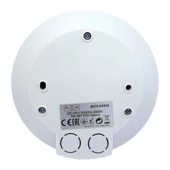 Ack AY31-01010 220V 360 Derece Tavan Tipi Lüks Hareket Sensörü - Resim 2