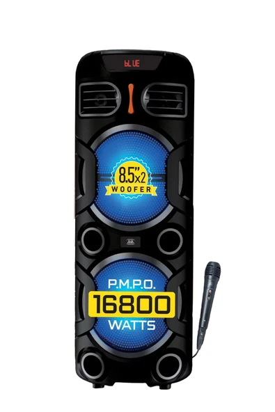 EXENAR Büyük Boy Bluetooth Hoparlör PMP0 16800W Speaker 8.5X2 WOOFER Mikrofonlu Parti Boy Hoparlör 1800 mAh ürün görseli