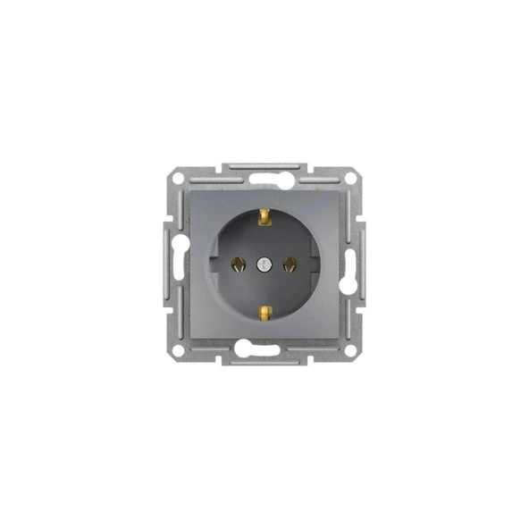 Schneider EPH2900162, Asfora Plus Çelik Topraklı Priz Çerçevesiz ürün görseli