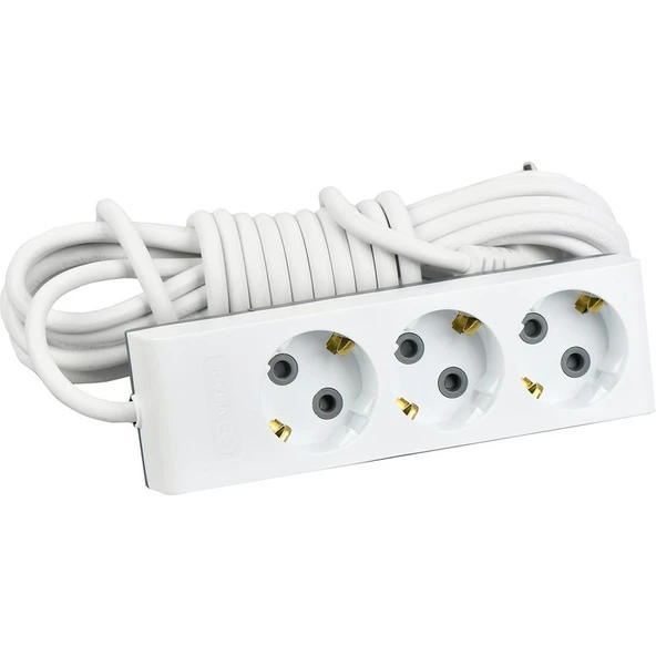 Günsan Elektrik Üçlü Çocuk Korumalı Topraklı Grup Priz 5 Metre ürün görseli