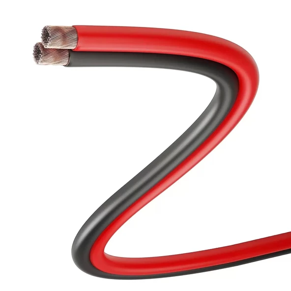 Hoparlör Kablosu Kordon 2x1.5 Zayıf Akım Led Kablosu Siyah 100 Metre - Resim 2