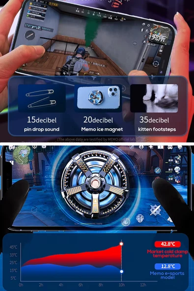 EXENAR Manyetik Cep Telefon Soğutma Fanı Radyatör Soğutucu - Resim 6