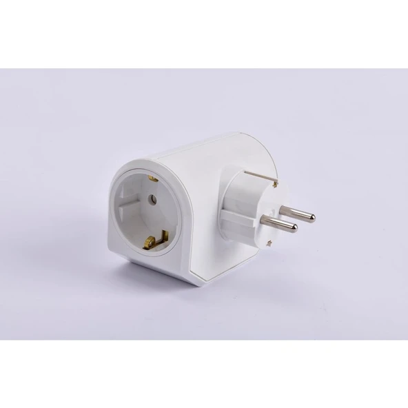 Viko Yonca Plus Beyaz Üçlü Topraklı Priz - Resim 3