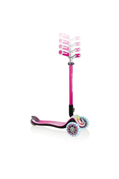 Globber Elite Prime Full Işıklı Scooter - Pembe - Resim 2