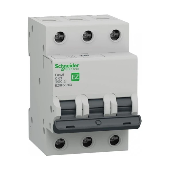 Schneider Electric Schneider EZ9F56363, 63 Amper, 3 Fazlı, C Tipi, Otomatik Sigorta, 6 Ka, B63X3 ürün görseli