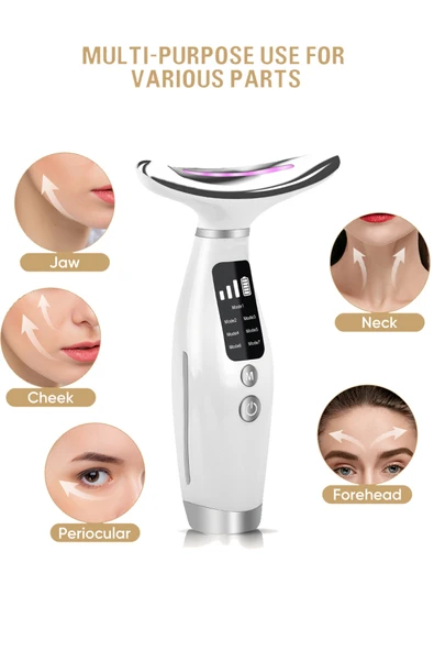 EXENAR Yüz Ve Boyun Masaj Aleti - EMS Güzellik Cihazı - Sıkılaştırıcı Etkili -Kırışıklık Karşıtı Bakım - Resim 4