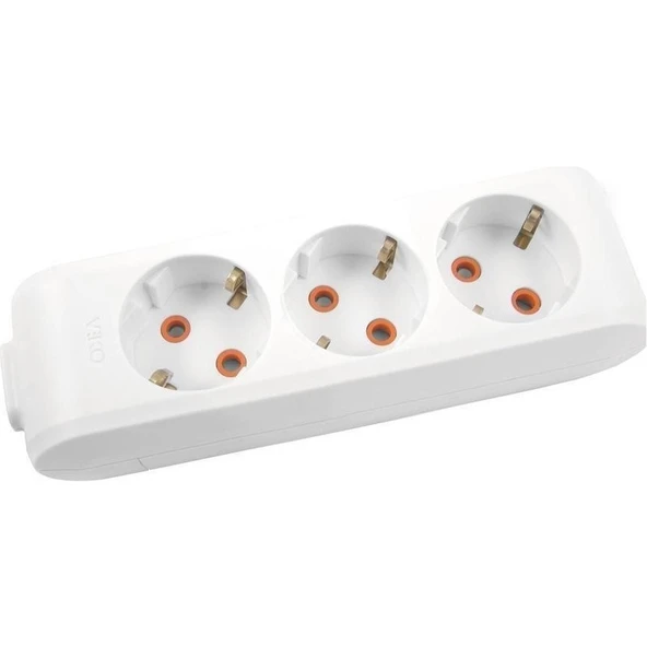 Viko 90113300 Multi-Let Topraklı Klemensli 3'lü Grup Priz - 1