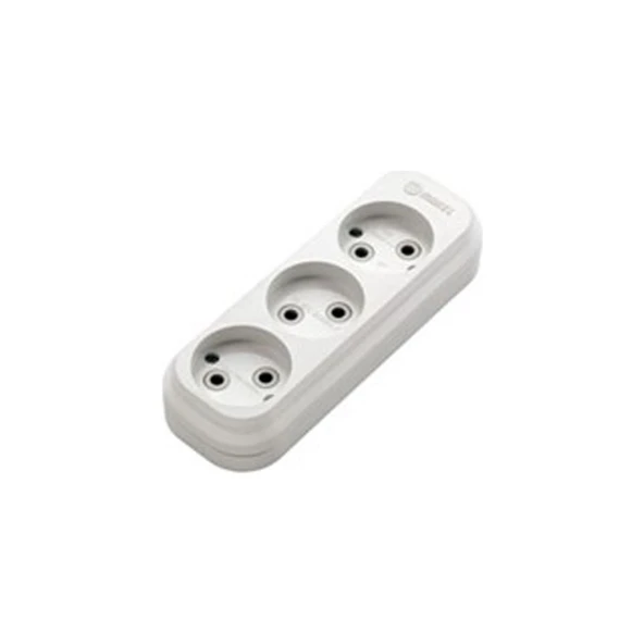 Makel Grup Priz Üçlü Klemensli Beyaz ürün görseli 1