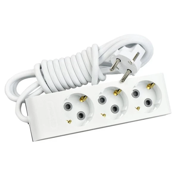 Günsan Visage Üçlü Çocuk Korumalı Topraklı Grup Priz 3 m ürün görseli 1