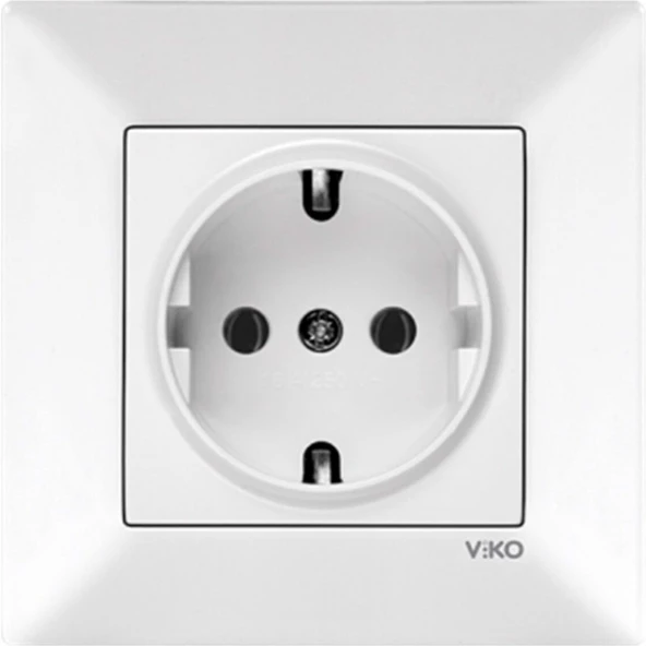 Viko Karre Topraklı Priz 90967008 Çerçeve Hariç - Resim 2