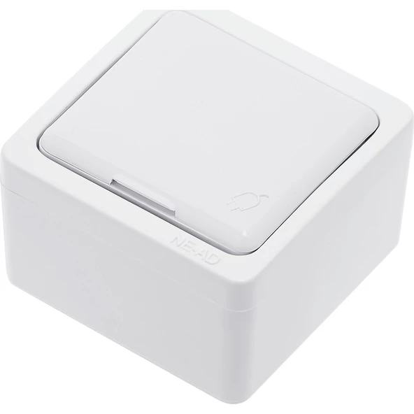 NE-AD Murat Sıva Üstü Kapaklı Topraklı Priz ürün görseli 1