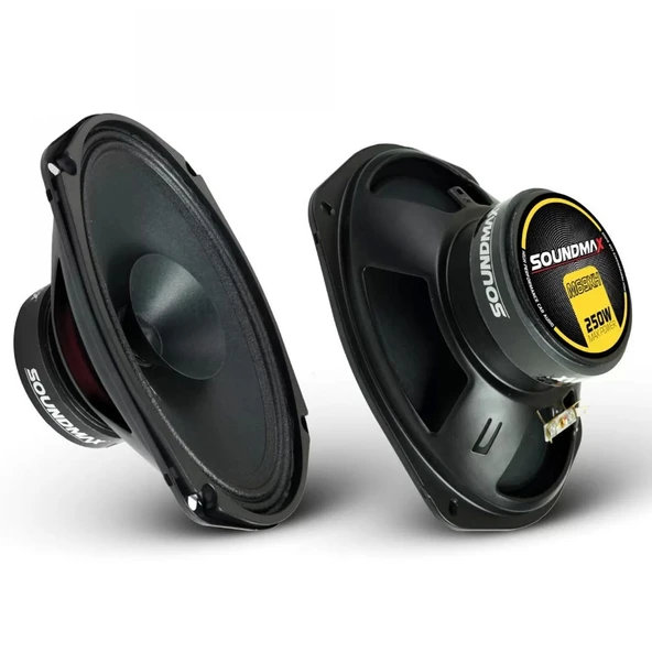 Soundmax Sx-m69xh Midrange Oval 6x9 İnç 250w Rms 100w 2li ürün görseli