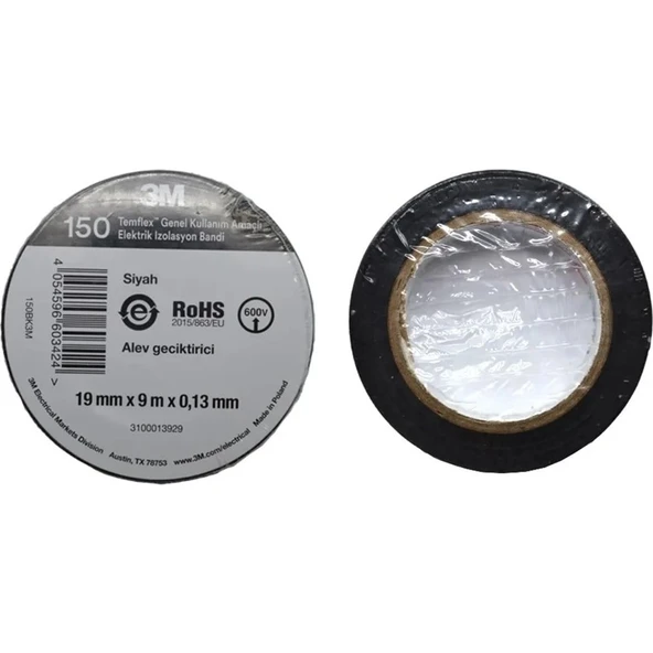 3M Temflex Elektrik Bandı İzole Bant 10-30-100 Adet Seçenekli - 3