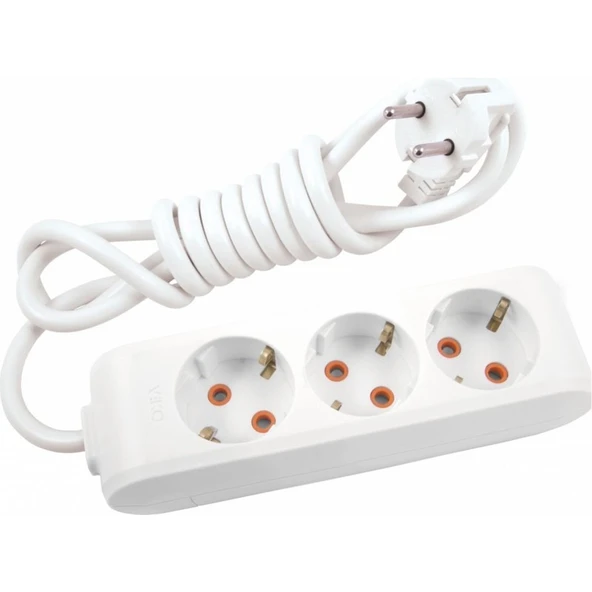 Beren Boutiqat Viko Multilet 3 Lü 5 mt Kablolu Grup Priz Çocuk Korumalı ürün görseli 1