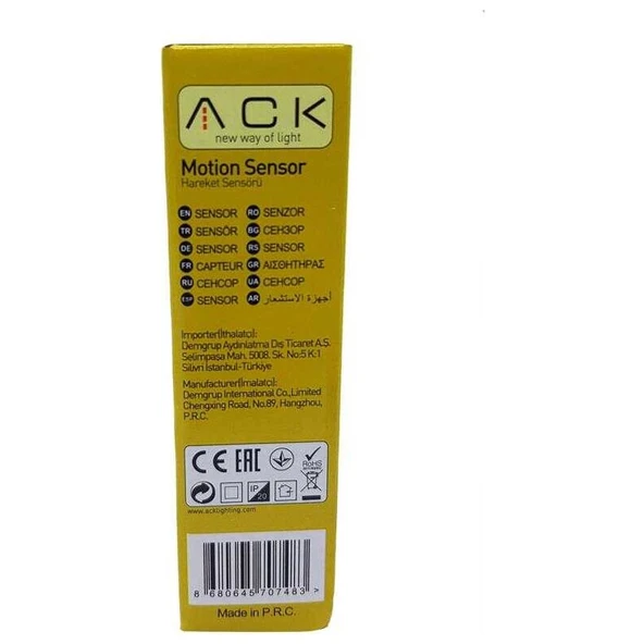 Ack AY31-01010 220V 360 Derece Tavan Tipi Lüks Hareket Sensörü - Resim 4