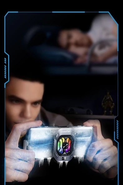 EXENAR Gaming Telefon Hava Soğutma Fanı Radyatör Fan RGB Led Telefon Soğutucu Tak Çalıştır E Sporcu Fan - Resim 6