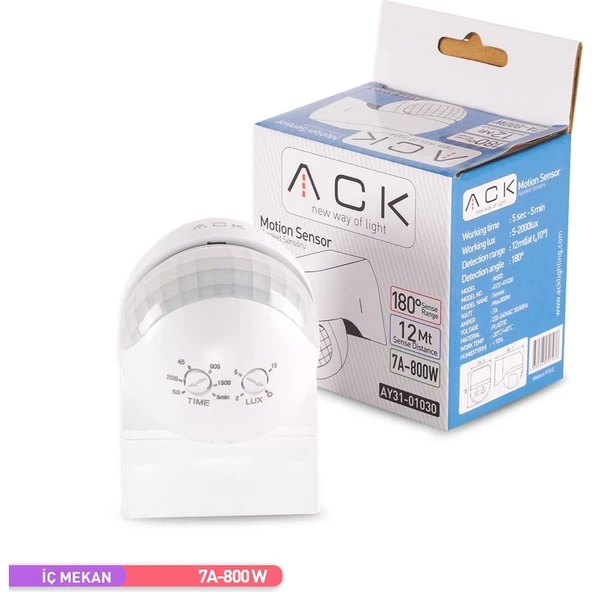 Ack IR Hareket Sensörü 180° - Resim 2