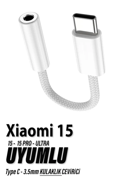 EXENAR Xiaomi15Ultra İçin Uyumlu Kulaklık AUX TYPE C Dönüştürcü Çevirci ürün görseli