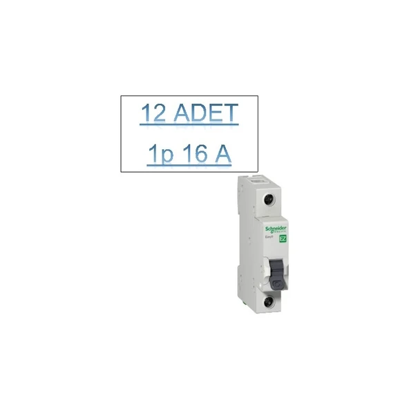 Schneider 12 Adet 16AMPER Schneider Otomatik Sigorta C Tipi ürün görseli