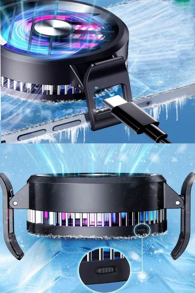 EXENAR Oyuncu Telefon Hava Soğutma Fanı Radyatör Sessiz Fan Telefon Soğutucu Tak Çalıştır - Resim 4