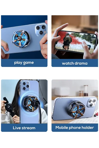 EXENAR Manyetik Cep Telefon Soğutma Fanı Radyatör Soğutucu - Resim 5