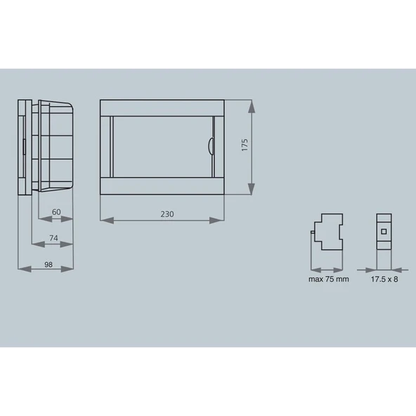 Viko Sıvaaltı Sigorta Kutusu 8'li - Resim 2