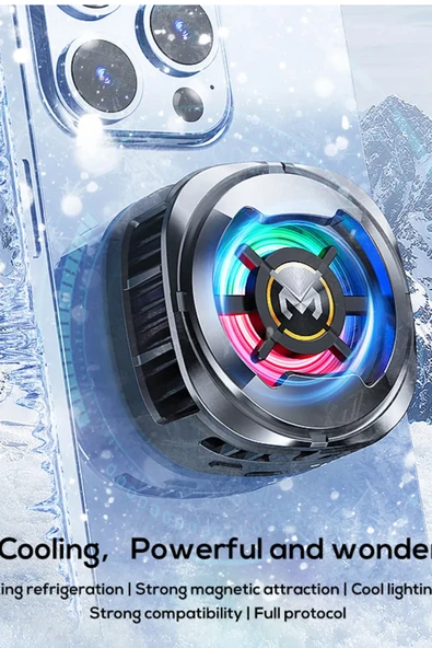 EXENAR Oyuncu Telefon Hava Soğutma Fanı 3 Kademe Radyatör Fan Telefon Soğutucu Tak Çalıştır Magsafe - Resim 5