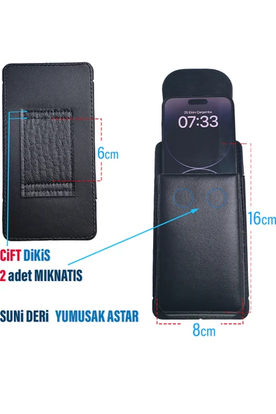 EXENAR iPhone 16 Kemer Kılıf - Bele Takılan Kemer Kılıfı Kapaklı - Resim 2