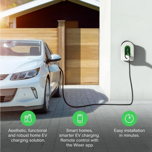 Schneider Electric Uzmlight Schneider Electric Sch EVH5A11N2C5 Evlink Wallbox - 11 Kw - T2 Ekli Prizli Ev Tipi Kablolu - Şarj Istasyonu - Resim 2