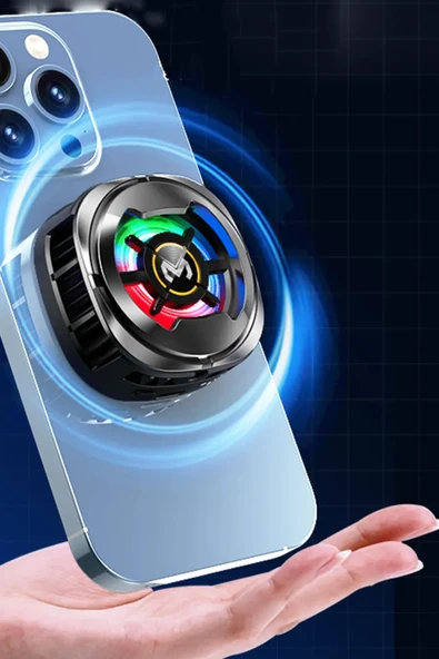 EXENAR Oyuncu Telefon Hava Soğutma Fanı 3 Kademe Radyatör Fan Telefon Soğutucu Tak Çalıştır Magsafe - Resim 4