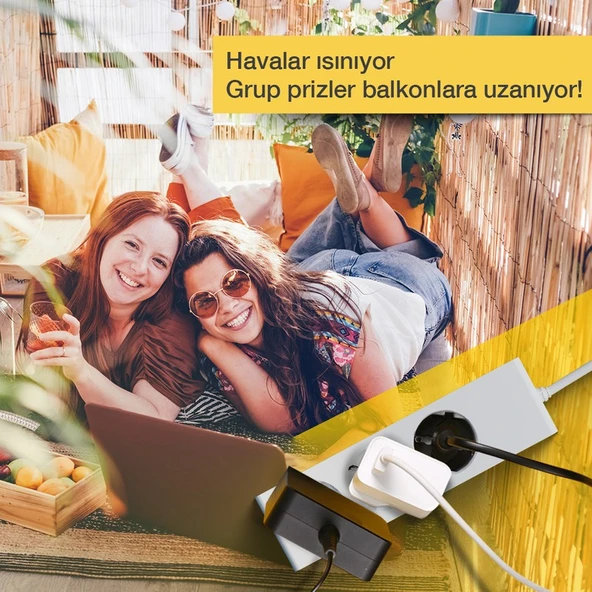 Günsan Elektrik Üçlü Çocuk Korumalı Topraklı Grup Priz 3 Metre - Resim 3