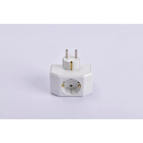 Viko Yonca Plus Beyaz Üçlü Topraklı Priz - Resim 6