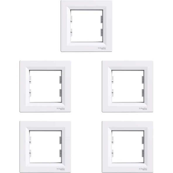 Schneider Asfora - Tekli Çerçeve, Beyaz EPH5800121 5 Adet ( 5li Paket) ürün görseli 1