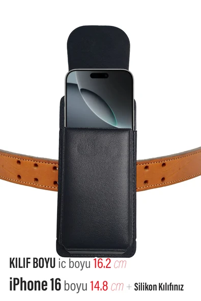 EXENAR iPhone 16 Kemer Kılıf - Bele Takılan Kemer Kılıfı Kapaklı ürün görseli