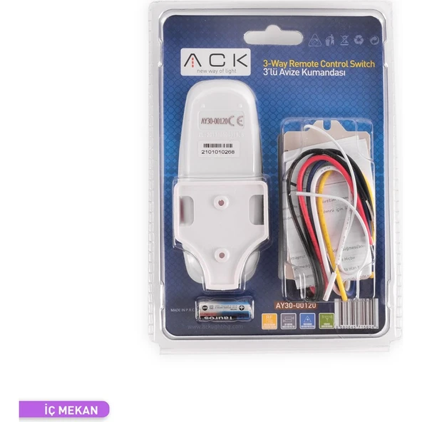 Ack 3'lü Avize Kumandası AY30-00120 - Resim 2