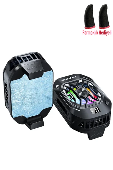 EXENAR Gaming Telefon Hava Soğutma Fanı Radyatör Fan RGB Led Telefon Soğutucu Tak Çalıştır E Sporcu Fan - Resim 2