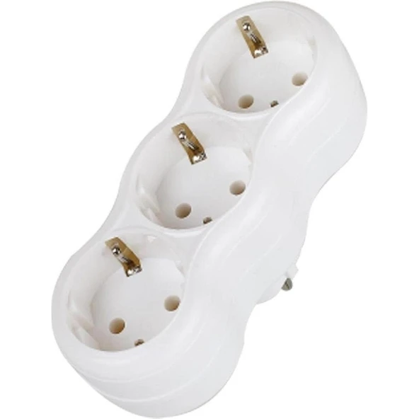 Fetih Topraklı Çoklu Grup Fişli Priz 3 Lü (Üçlü) 104-03 ürün görseli 1