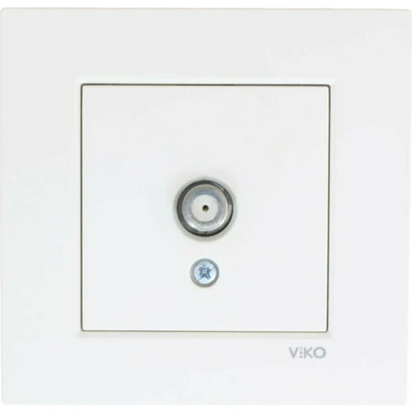 Viko Meridian Viko Karre Beyaz Uydu Prizi F Konnektör Sonlu ürün görseli 1