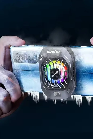 EXENAR Gaming Telefon Hava Soğutma Fanı Radyatör Fan RGB Led Telefon Soğutucu Tak Çalıştır E Sporcu Fan ürün görseli