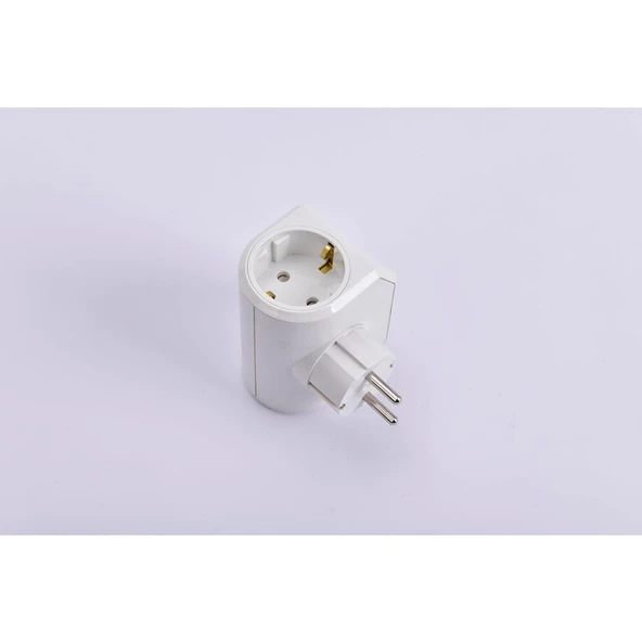 Viko Yonca Plus Beyaz Üçlü Topraklı Priz - Resim 4