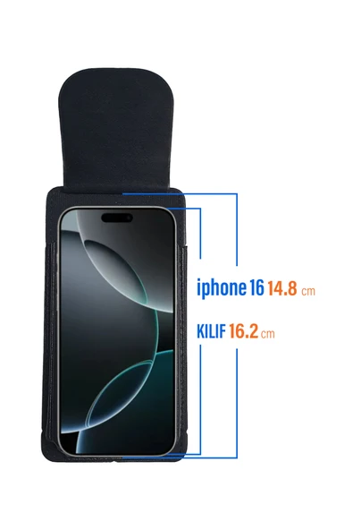EXENAR iPhone 16 Kemer Kılıf - Bele Takılan Kemer Kılıfı Kapaklı - Resim 3