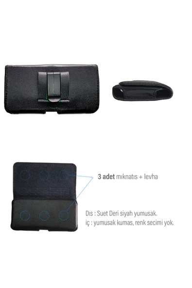 EXENAR iPhone 16 PRO Kemer Kılıfı - Bel Kemer Kılıf Kapaklı Çanta - Resim 5