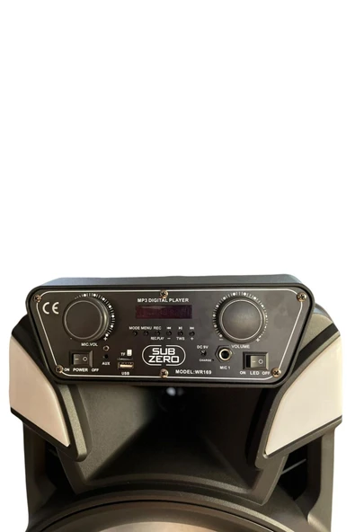 EXENAR Bluetooth Hoparlör Speaker Karaoke Mikrofonlu Süper Bas Hoparlör 2x30W Büyük Boy Tekerlekli 5400mAh - Resim 5