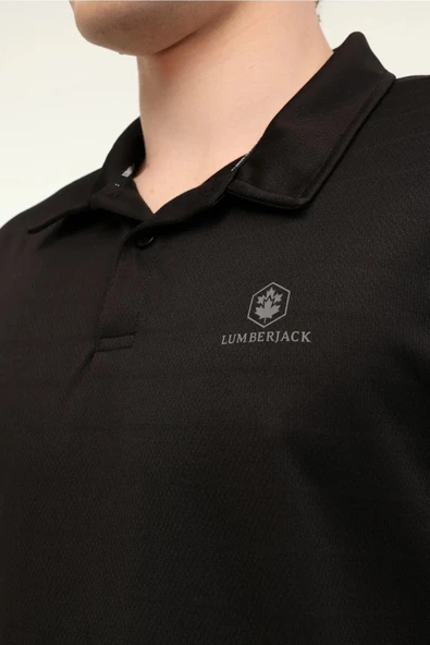 Lumberjack Ct461 Sherman Erkek Yakali Tshirt - Siyah - 4