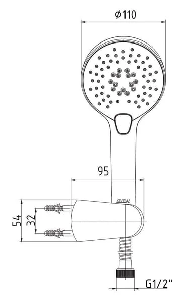 ECA Purity Mafsallı Duş Seti Banyo Üst Takımı Krom, 102117389 - 2