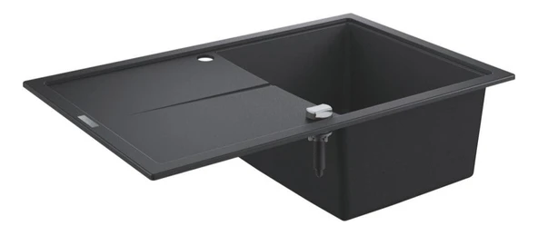 Grohe K400 Kompozit Damlalıklı 1 Gözlü Eviye, Granit Siyah, 31639AP0