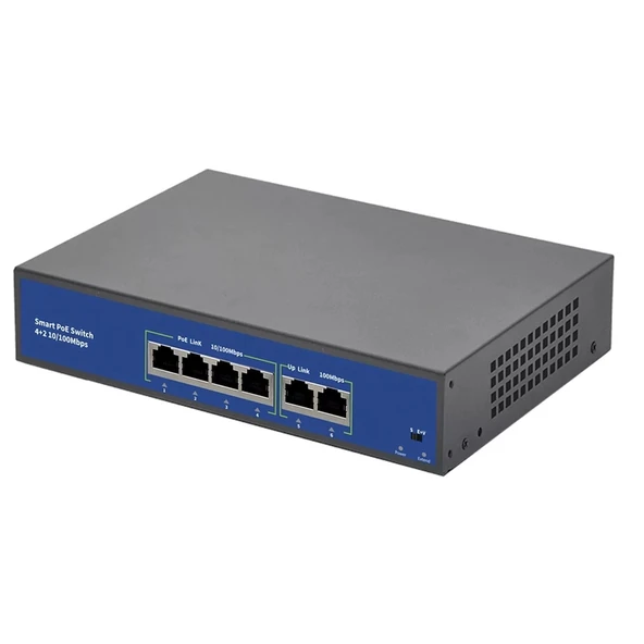 Poe Switch 4 Port + 2 Uplink Megabit