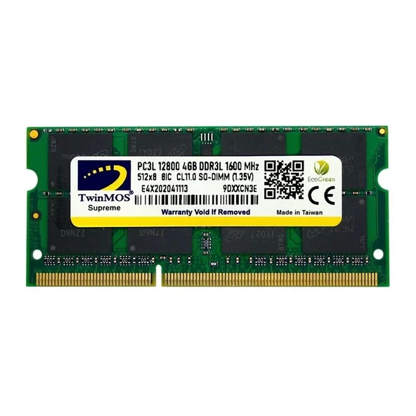 4 Gb Ddr3 1600mhz Twınmos 1.35 Cl11 Nb Mdd3l4gb1600n