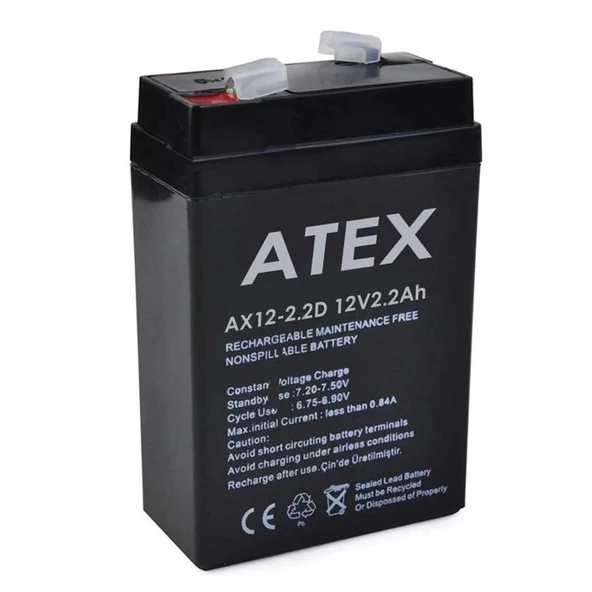 Atex Kuru Akü 12v 2.2ah (7x10x4.5cm)